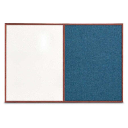 United Visual Products Slim Style Indoor Enclosed Corkboard, 42 UVRDS42SBH-SATIN-CINNABA